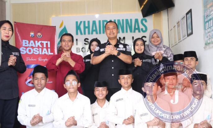 Semarak HUT ke-75 Humas Polri, Polres Gresik Salurkan Bantuan Sembako ke Panti Asuhan Nurul Hayat