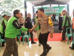Silaturohmu Akbar Dengan Driver Ojol, Kapolres Pasuruan Sampaikan Pesan Kamtibmas Ingatkan Keselamatan