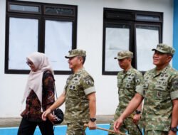 Dandim 0801/Pacitan Sambut Kunjungan Menhan di Yon TP 934/SBY Pacitan