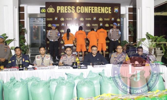 Polres Pasuruan Berhasil Tangkap 4 Tersangka Dugaan Pengemasan Ulang Beras SPHP