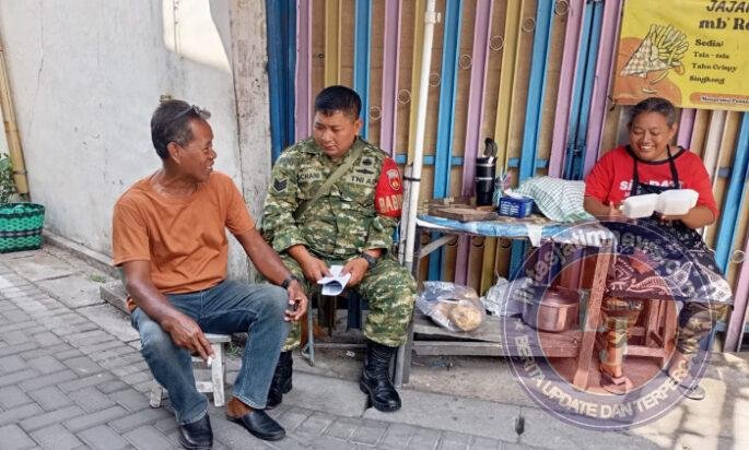 Babinsa Kratonan Dukung dan Motivasi Pengembangan Pelaku UMKM Pedagang Makanan Ringan & Pisang Goreng